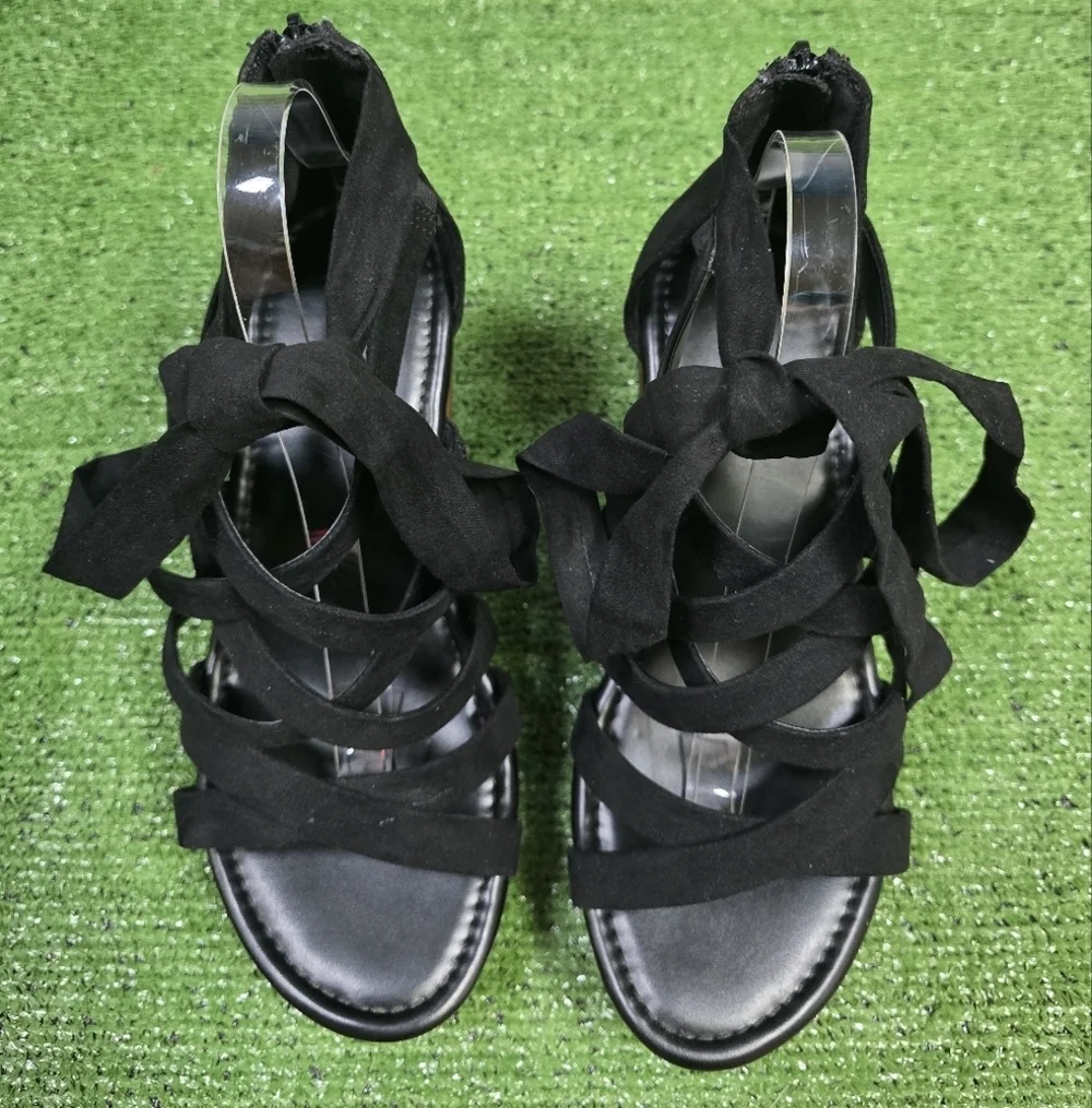 TORRID | ANKLE WRAP STRAPPY FAUX SUEDE EXTRA WIDE WIDTH PLATFORMS